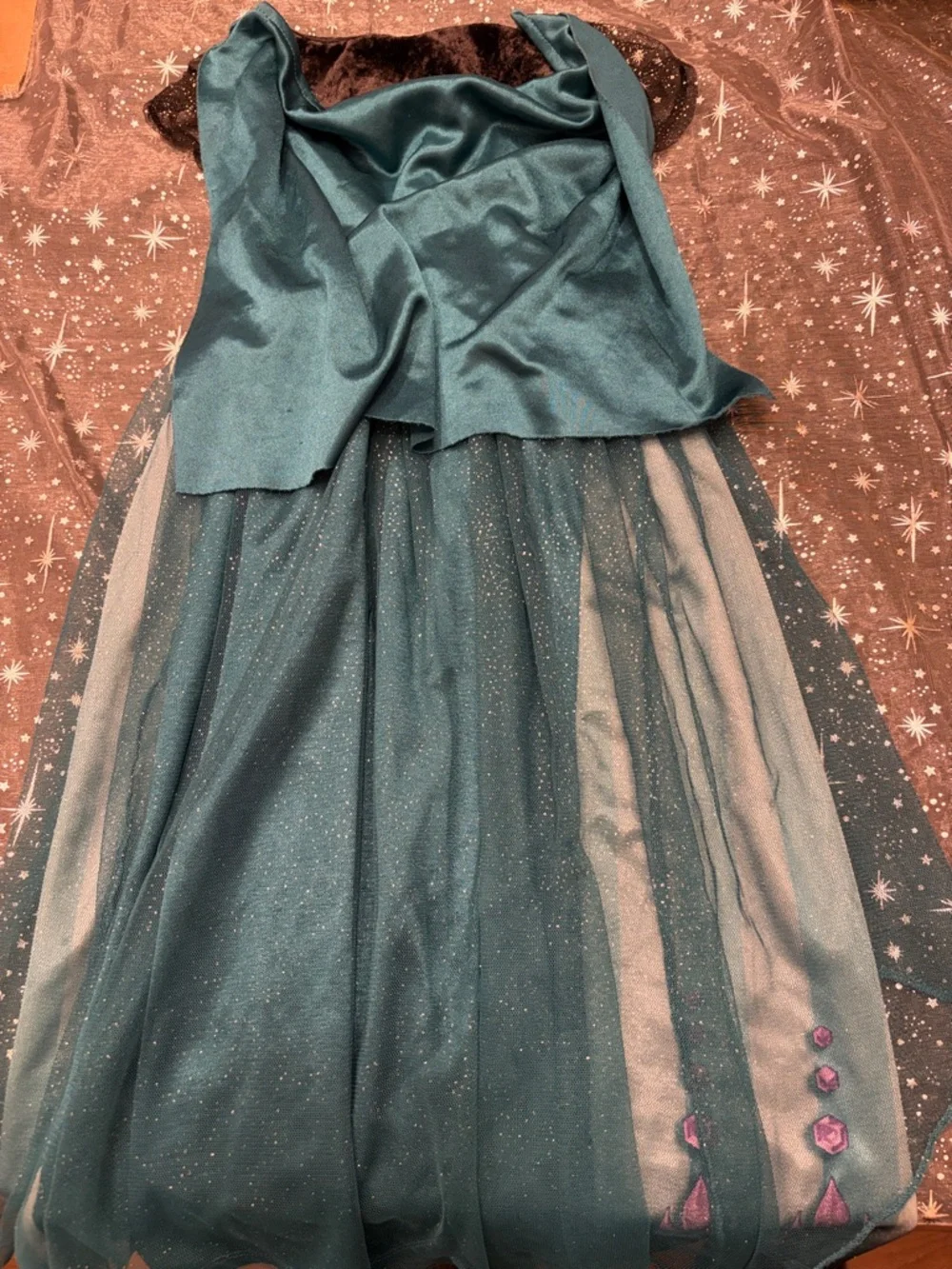 Disney Teal and Purple Girls' Frozen Anna-Inspired pajama dress - Picture 2 of 3